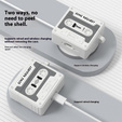 Etui silikonowe na Apple Airpods Pro 3, Kaseta Retro, szare