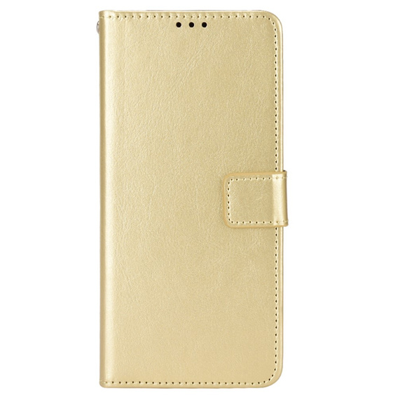 Etui z klapką do T Phone 2 5G, Crazy Horse Wallet, złote