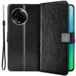 Etui z klapką do Realme 11 5G, Crazy Horse Wallet, czarne