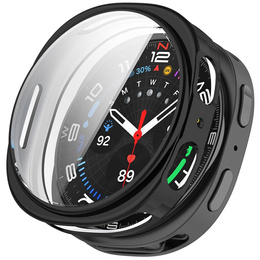 2w1 Etui z Osłoną na Ekran do Samsung Galaxy Watch 8 44mm, Czarne