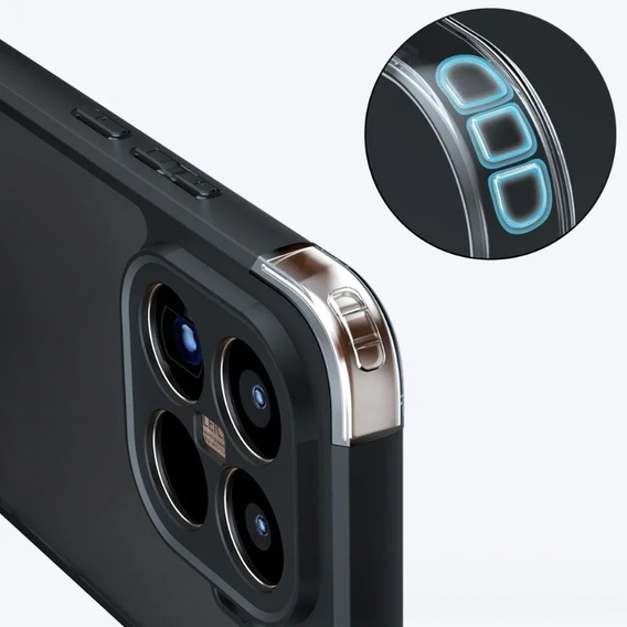 Etui do Xiaomi 15T Pro, Fusion Hybrid, matowe czarne