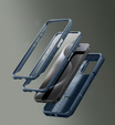 Etui Dexnor do iPhone 15 Pro – magnetyczne, z przesuwaną osłoną aparatu - niebieskie