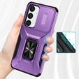 Etui do Samsung Galaxy S24, Slide Lens Lid, Fioletowe