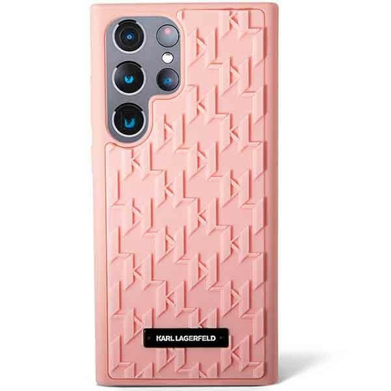 Etui Karl Lagerfeld do Samsung Galaxy S23 Ultra, Saffiano Mono Metal, różowe