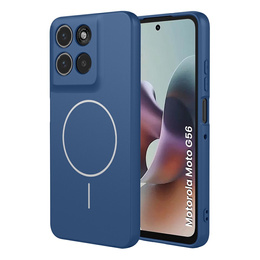 Etui do Motorola Moto G56 5G, Silicone Lite, do MagSafe, niebieskie