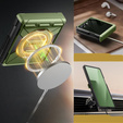 Etui do Samsung Galaxy Z Flip 7, Tongate MECH Magsafe, zielone