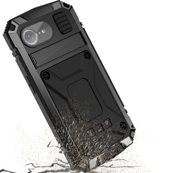 Etui pancerne do iPhone 16E, R-JUST, czarne