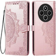 Etui z klapką do Xiaomi Redmi 14C / Xiaomi Poco C75, Mandala, różowe rose gold