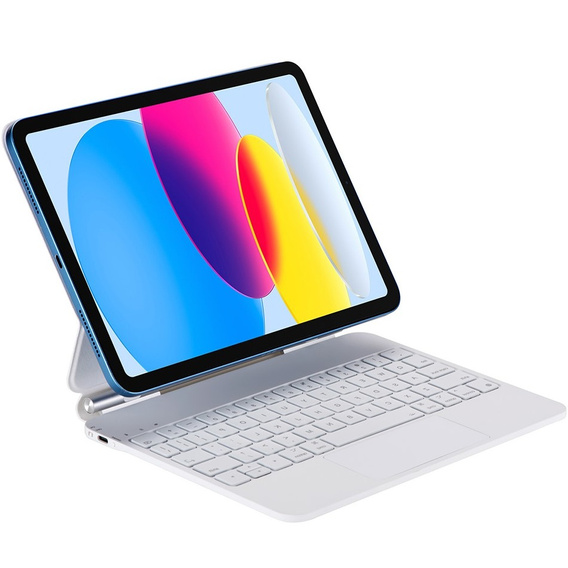 Etui z klawiaturą do iPad 10.9" 2022 (10 gen.), Magnetic Keyboard Touchpad, białe