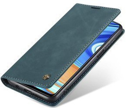 Etui CASEME do Xiaomi do Redmi Note 9s / 9 Pro, Leather Wallet Case, niebieskie