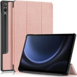 Etui do Samsung Galaxy Tab S9 FE+ Plus, Smartcase z miejscem na rysik, różowe rose gold