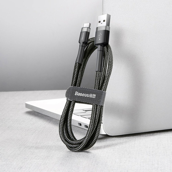 BASEUS Cafule Kabel Type-C 3A 0.5M - Black/Grey