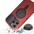 Etui do iPhone 15 Pro Max, DefenderMag, czerwone