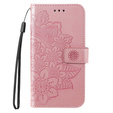 Etui z klapką do Xiaomi Redmi Note 12 4G, Mandala, różowe