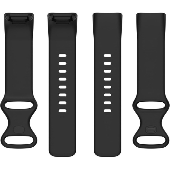 Pasek silikonowy do Fitbit Charge 5, Czarny