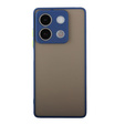 Etui silikonowe do Xiaomi Redmi Note 13 5G, z ochroną aparatu, przezroczyste / niebieskie + Szkło hartowane 9H