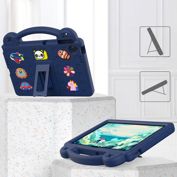 Etui do Lenovo Tab 10.1" TB311FU, Cute Patterns, z podstawką, granatowe