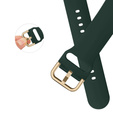 Pasek Silikonowy do Apple Watch 1/2/3/4/5/6/7/8/9/10/11/SE Ultra 1/2/3 42/44/45/46/49mm, Ciemnozielony