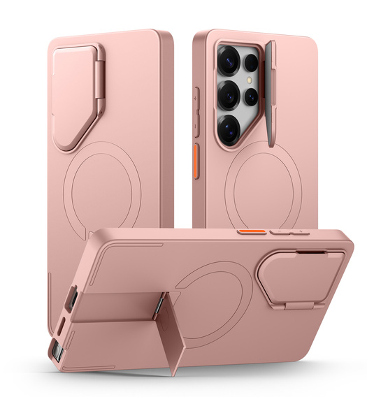 Etui do Samsung Galaxy S25 Ultra, Suritch Shockproof, do MagSafe, różowe