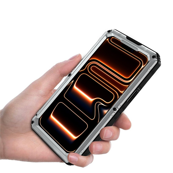 Etui Wodoodporne IP68 do iPhone 17 Pro, srebrne