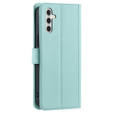 Etui z klapką do Samsung Galaxy S25 FE, Rhombus Crossbody Leather, zielone