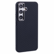 Etui do Samsung Galaxy S25, Carbon Fiber MagSafe, czarne