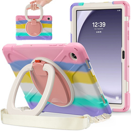 Etui do Samsung Galaxy Tab A9+ X210 / X215 / X216B, Pancerne obrotowe 360, Wielokolorowe