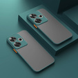 Etui silikonowe do Xiaomi Poco F6, z ochroną aparatu, przezroczyste / zielone