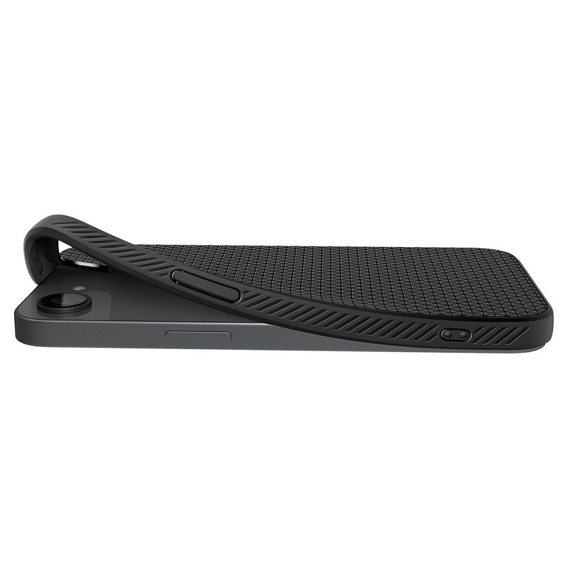 Etui Spigen do iPhone 16E, MagSafe, Liquid Air, czarne + Szkło Hartowane 9H