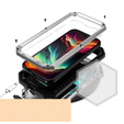 Etui do iPhone 15 Pro, R-JUST CamShield Slide, pancerne, srebrne / czarne