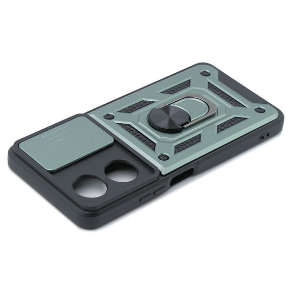 Etui pancerne do Oppo A58 4G, CamShield Slide, zielone