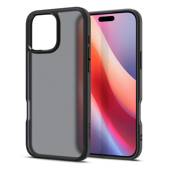 Etui Spigen do iPhone 16 Pro Max, Ultra Hybrid, czarne / matowe + Szkło Hartowane 9H