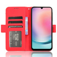 Etui z klapką do Samsung Galaxy M55 5G, Card Slot, czerwone