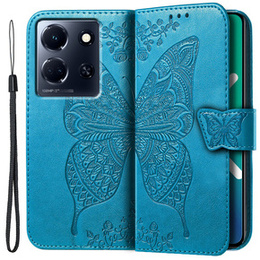Etui z klapką do Infinix Note 30 5G, Butterfly, niebieskie