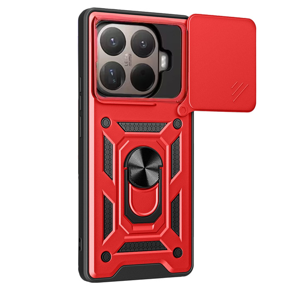 Etui pancerne do Xiaomi 15T Pro, CamShield Slide, czerwone