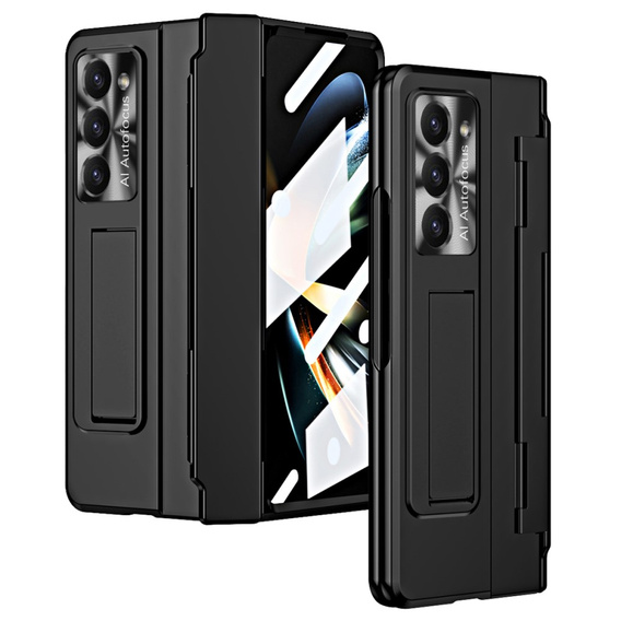 Etui ochronne PC z podstawką i ochroną zawiasu do Samsung Galaxy Z Fold6 5G – czarne