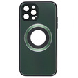 Etui do MagSafe do iPhone 12 Pro, Hole for Apple Logo, zielone