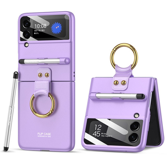 Etui GKK Ring Holder + Pen do Samsung Galaxy Z Flip3 5G, Purple