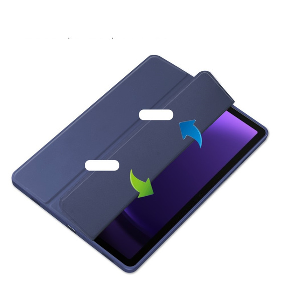 Etui do Samsung Galaxy Tab S9 FE / S10 FE, Smartcase Hybrid, z miejscem na rysik, granatowe