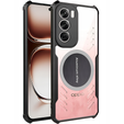 Etui do Oppo Reno 12 Pro, z blaszką magnetyczne, przezroczyste / czarne