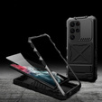 Etui pancerne do Samsung Galaxy S24 Ultra, Military Kickstand, czarne