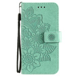 Etui z klapką do Samsung Galaxy S21 FE, Mandala, zielone