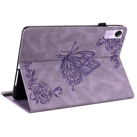 Etui do Xiaomi Redmi Pad SE 11", Motyle, fioletowe