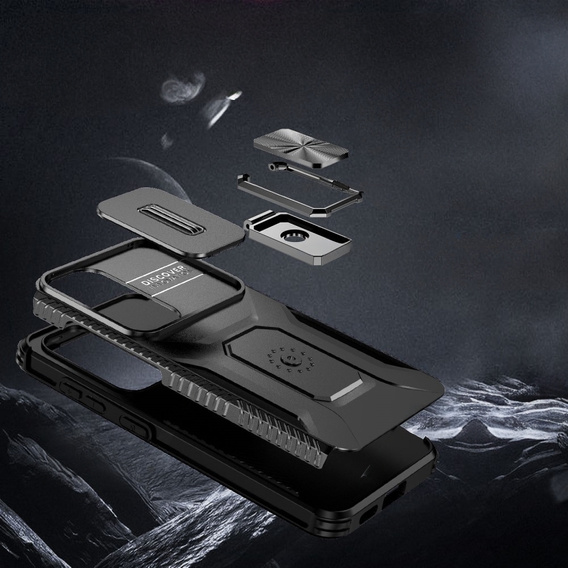 Etui do Samsung Galaxy S24, Slide Lens Lid, Czarne