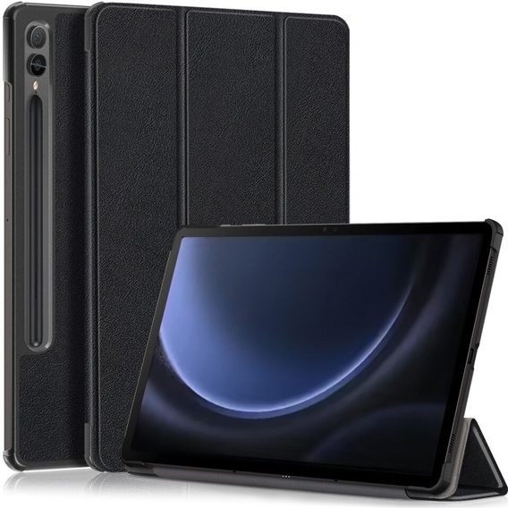 Etui do Samsung Galaxy Tab S9 FE+ Plus, Smartcase z miejscem na rysik, czarne