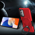 Etui do Samsung Galaxy A15 5G, Kickstand Ring, czerwone + szkło 9H