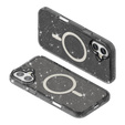Etui do iPhone 17, do MagSafe, brokatowe, półprzezroczyste czarne