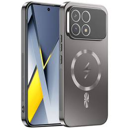 Etui ochronne do Xiaomi Poco F8 Pro, do MagSafe, szare