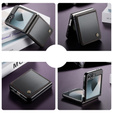 Etui do Samsung Galaxy Z Flip7, CASEME Litchi Leather, czarne
