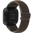 Pasek Nylonowy do Fitbit Versa 3/Versa Sense, Ciemny zielony